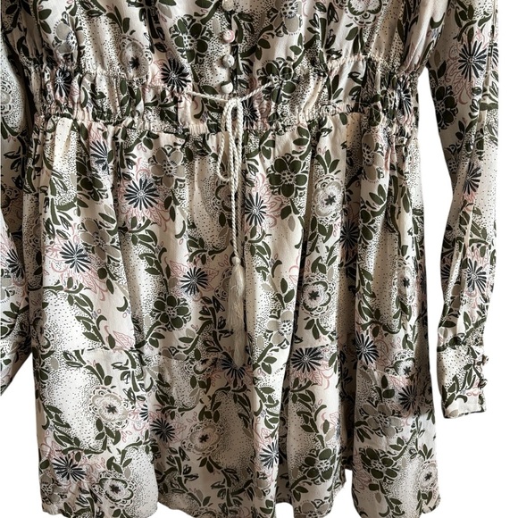 Free People Stealing Fire Women’s Floral Print Mini Dress Peasant Small Fairy - Picture 5 of 8